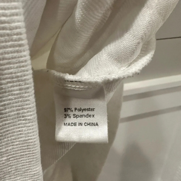 Casual Pullover Quilted White Sweatshirt Large - Picture 5 of 5